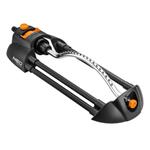 NEO TOOLS oscilačný postrekovač, 18 trysiek pre plochu až 14x19m, 1/2" i 3/4", oranžovo-čierny, 15- 15-771