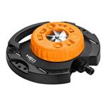 NEO TOOLS rotačný postrekovač, 9 funkcií postreku pre plochu od 35 do 95m2, 1/2" i 3/4", oranžovo-č 15-780