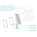 Neomounts DS15-640WH1 / desk grommet, lockable tablet casing for Apple iPad, PRO, Air & Samsung Galaxy Tab / White