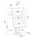 Neomounts DS15-640WH1 / desk grommet, lockable tablet casing for Apple iPad, PRO, Air & Samsung Galaxy Tab / White