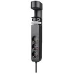 Neomounts DS22-840BL6 VOLT Desk Clamp socket with Quick-charge USB Ports, 3x type-F 230V, 1x USB-A 18W, 2x USB-C 20W