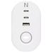 Neomounts DS22-840WH6 VOLT Desk Clamp socket with Quick-charge USB Ports, 3x type-F 230V, 1x USB-A 18W, 2x USB-C 20W
