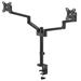 Neomounts DS60-425BL2 /Držák displeje/na stůl/17-27"/svorka+průchodka/3čepy/VESA 100X100/nosn.2x8kg/2 displeje/černý