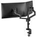Neomounts DS60-425BL2 /Držák displeje/na stůl/17-27"/svorka+průchodka/3čepy/VESA 100X100/nosn.2x8kg/2 displeje/černý