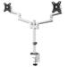 Neomounts DS60-425WH2 /Držák displeje/na stůl/17-27"/svorka+průchodka/3čepy/VESA 100X100/nosn.2x8kg/2 displeje/bílý