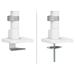 Neomounts DS65S-950WH2 Neomounts NEXT One SL Desk Mount, double display, sliding VESA (topfix clamp/grommet), white