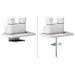 Neomounts DS70S-950WH2/Držák displeje/na stůl/17-35"/svorka+průch./VESA 100X100/nosn.2x18kg/plyn.píst/2 dis
