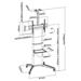 Neomounts FL50-550BL1 / Mobile Floor Stand incl. AV- and cam shelf (height adjustable: 128,5-145 cm) / Black