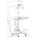 Neomounts FPMA-MOBILE1700 / Mobile Workplace Floor Stand (monitor, keyboard/mouse & PC) / Black