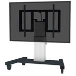 Neomounts PLASMA-M2550TSILVER / Motorised Mobile Floor Stand (90° tilt) - VESA 200x200 up to 800x600 / Silver
