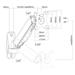 Neomounts WL70-440BL11 / wall mounted gas spring monitor arm (2 pivots VESA 100x100) / Black