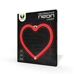 Neon LED Light HEART red Bat + USB FLNE07 Forever Light RTV100214