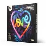 Neon LED RGB LOVE IN HEART FLRN02 + RC Forever Light RTV100439