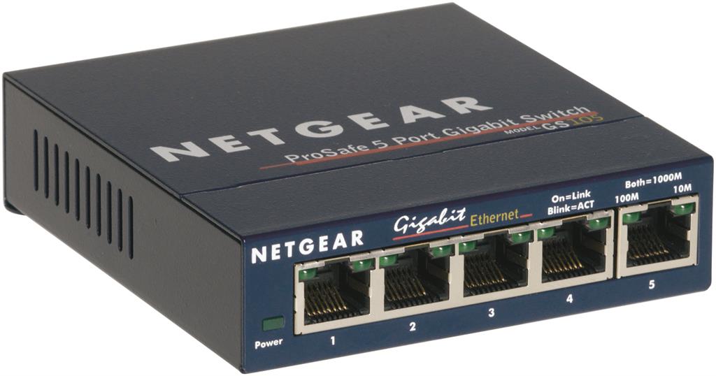 NETGEAR GS105 - Přepínač - 5 x 10/100/1000 - desktop GS105GE