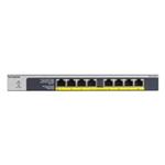 NETGEAR GS108LP - Přepínač - 8 x 10/100/1000 (PoE+) - desktop, Lze montovat do rozvaděče, pro připe GS108LP-100EUS