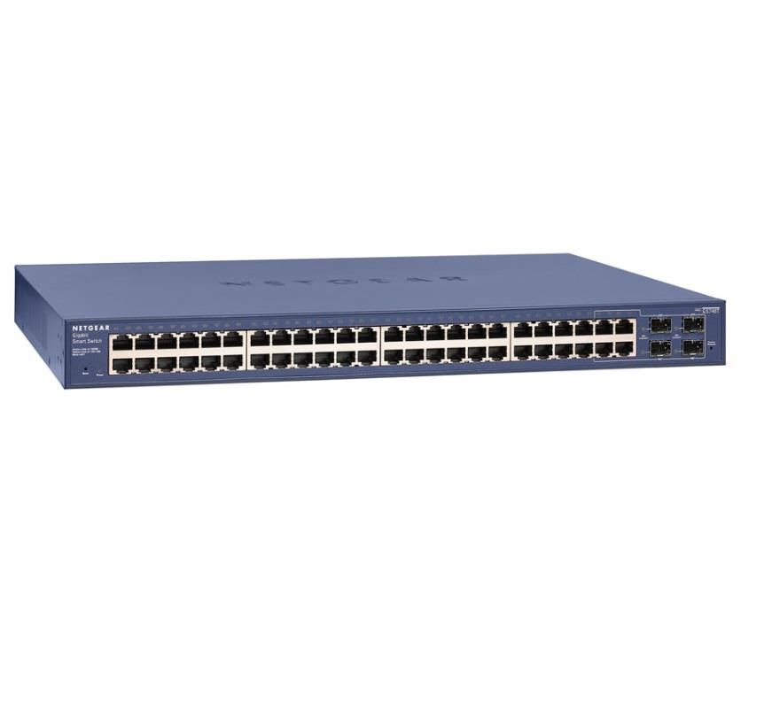 NETGEAR GS748T 48-Port Gigabit Smart Managed Switch - Přepínač - L3 Lite - řízený - 48 x 10/100/100 GS748T-500EUS