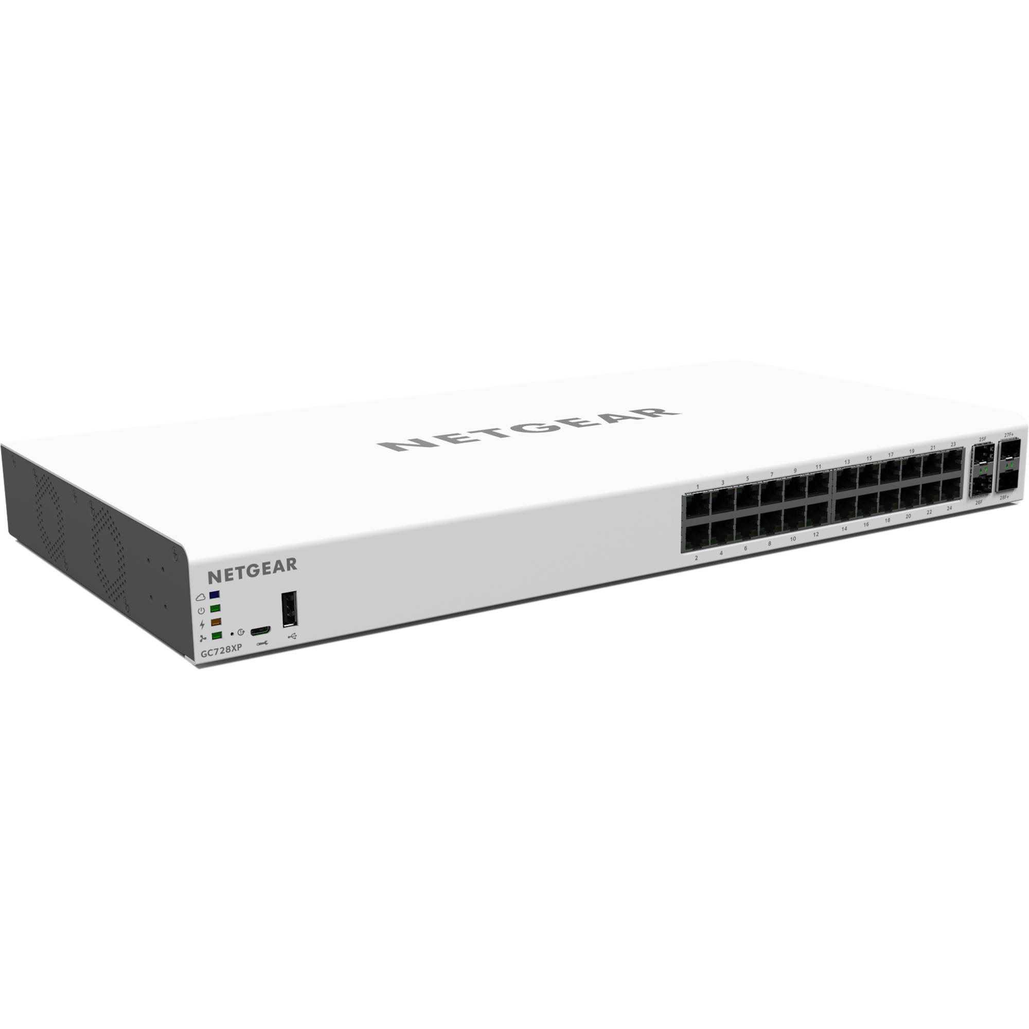 NETGEAR Insight GC728XP - Přepínač - L3 - inteligentní - 24 x 10/100/1000 (PoE+) + 2 x Gigabit SFP GC728XP-100EUS