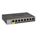 NETGEAR Pro GS108Tv3 - Přepínač - inteligentní - 8 x 10/100/1000 - desktop, pro připevnění na zeď - GS108T-300PES