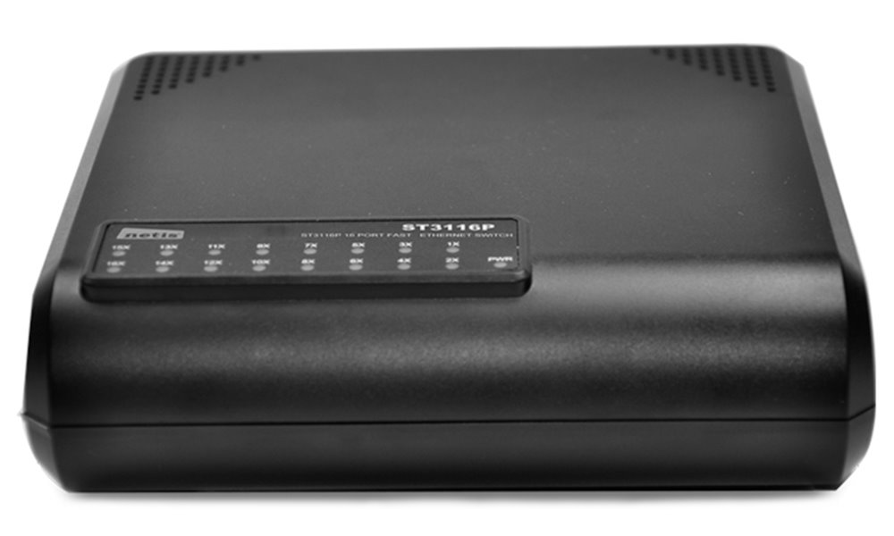 NETIS, ST3116P, mini switch, LAN, 10/100Mbps, 16-násť portový