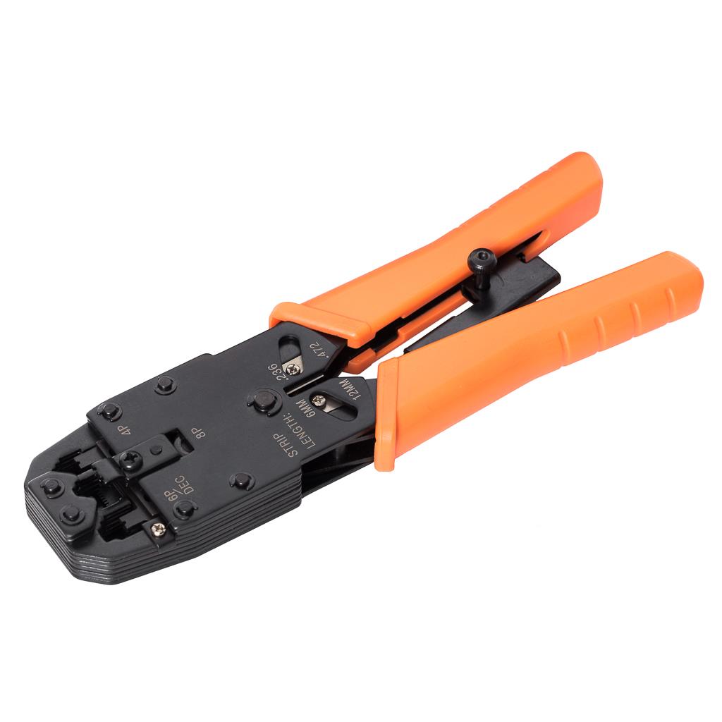 Netrack krimpovacie kliešte RJ45 8p +6 p +4 p, kontróla zatlačenia 100-04