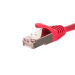 Netrack patch kabel FTP cat.5e RJ45, 0.5m červený