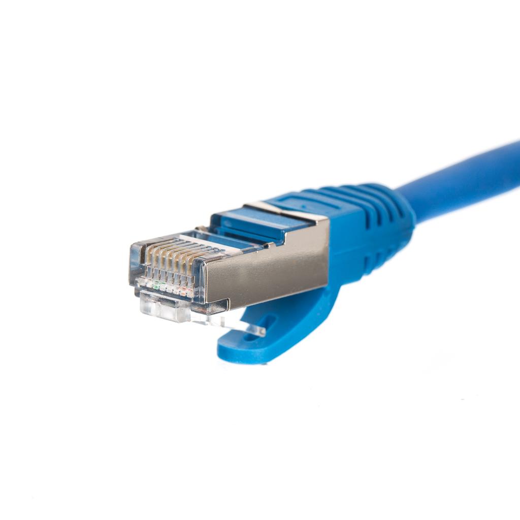 Netrack patch kabel FTP cat.5e RJ45, 0.5m modrý