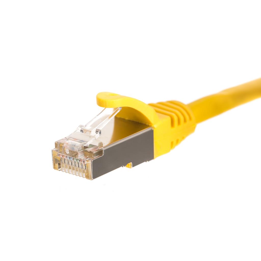 Netrack patch kabel FTP cat.5e RJ45, 0.5m žltý