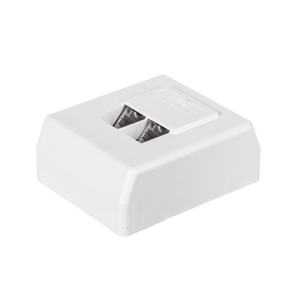 Netrack zásuvka kompletná na omietku 2xRJ45 8p8c STP Cat6 106-36