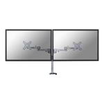 NewStar FPMA-D935DG - Montáž na stůl pro 2 LCD displeje (nastavitelné rameno) - stříbrná - velikost