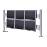 NewStar FPMA-DTB200 Toolbar - Stojan pro 6 LCD displays - stříbrná - velikost obrazovky: 10"-24" -