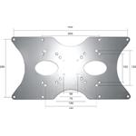 Newstar VESA Conversion Plate from VESA 75x75mm & 100x100mm to 200x100mm, 200x20 FPMA-VESA400