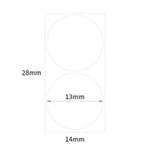 Niimbot štítky R 14x28mm 205ks WhiteRound B pro D11 a D110 A2A08061801