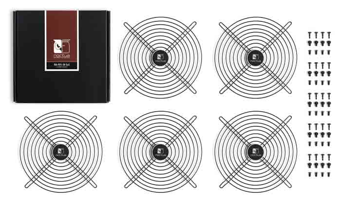 Noctua NA-FG1-20 Sx5 Mřížka pro ventilátor, ,200 mm, černá, 5 ks