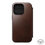 Nomad puzdro Modern Leather Folio Magsafe Horween pre iPhone 14 Pro - Rustic Brown NM01234685