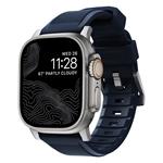 Nomad remienok Rugged Strap pre Apple Watch 44/45/49mm - Atlantic Blue/Silver Hardware NM01296485