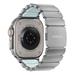 Nomad remienok Stratos pre Apple Watch 44-49mm - Ice Blue Glow/Natural Hardware NM009902858