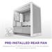 NZXT case H3 Flow, mATX, Airflow Micro Tower, white CC-H31FW-01