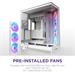 NZXT case H9 Flow RGB, ATX, Large Dual Chamber Mid Tower, white CM-H92FW-R1