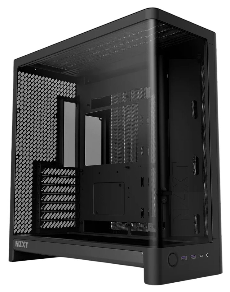 NZXT skříň H6 dvoukomorová / MidT / až 10x120mm fan / 2xUSB 3.2 / USB-C / zaoblená prosklená bočnice i čelo CC-H62FB-01