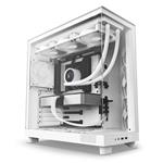 NZXT skříň H6 Flow dvoukomorová / MidT / 3x120mm fan / 2xUSB 3.2 / USB-C / prosklená bočnice i čelo / bílá CC-H61FW-01