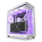 NZXT skříň H6 Flow RGB dvoukomorová / MidT / 3x120mm RGB fan / 2xUSB 3.2 / USB-C / prosklená / bílá CC-H61FW-R1