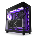 NZXT skříň H6 Flow RGB dvoukomorová / MidT / 3x120mm RGB fan / 2xUSB 3.2 / USB-C / prosklená / černá CC-H61FB-R1