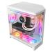 NZXT skříň H6 RGB dvoukomorová / MidT / 3x120mm RGB fan + controller / 2xUSB 3.2 / USB-C / zaoblená prosklen CC-H62FW-P1