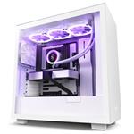 NZXT skříň H7 / ATX / 2x120 mm fan / USB-C / 2x USB / prosklená bočnice / bílá CM-H71BW-01