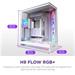 NZXT skříň H9 Flow ARGB dvoukomorová ATX / 3xRGB 140 mm / 1x 120mm fan / prosklená / bílá CM-H92FW-R1