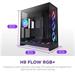 NZXT skříň H9 Flow ARGB+ dvoukomorová ATX / 6xRGB 140 mm / 1x 120mm fan / prosklená / controller / černá CM-H92FB-P1