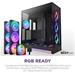 NZXT skříň H9 Flow ARGB+ dvoukomorová ATX / 6xRGB 140 mm / 1x 120mm fan / prosklená / controller / černá CM-H92FB-P1