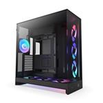 NZXT skříň H9 Flow ARGB+ dvoukomorová ATX / 6xRGB 140 mm / 1x 120mm fan / prosklená / controller / černá CM-H92FB-P1