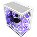 NZXT skříň H9 Flow dvoukomorová ATX / 4x120mm fan / až 10xfan / perforovaný top / proskl. bočnice, front / b CM-H91FW-01