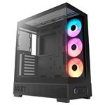 NZXT skříň S5 / ATX / 360mm RGB single-frame reverse fan / 2xUSB 3.2 / USB-C / panoramatická / černá CC-S51FB-01